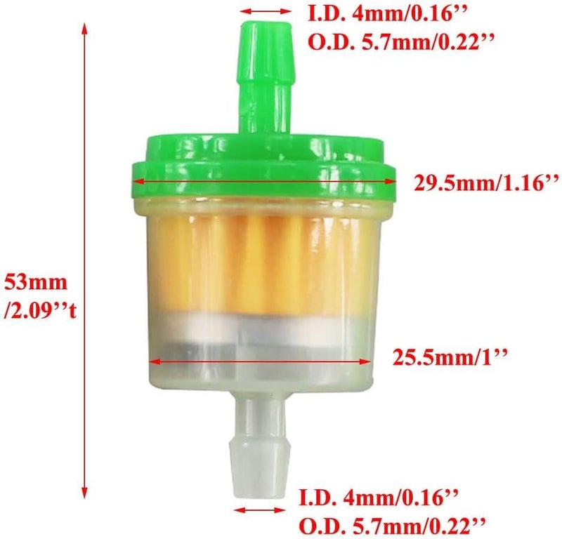 PRO BAT 5mm 125cc Gas Fuel Line Tube for 50cc 70cc 90cc 110cc 125cc 150cc ATV Quad Go Kart Four Wheeler Dirt Bike Moped Pocket Bike Motorcycle(39.3'', Green) - Image 2